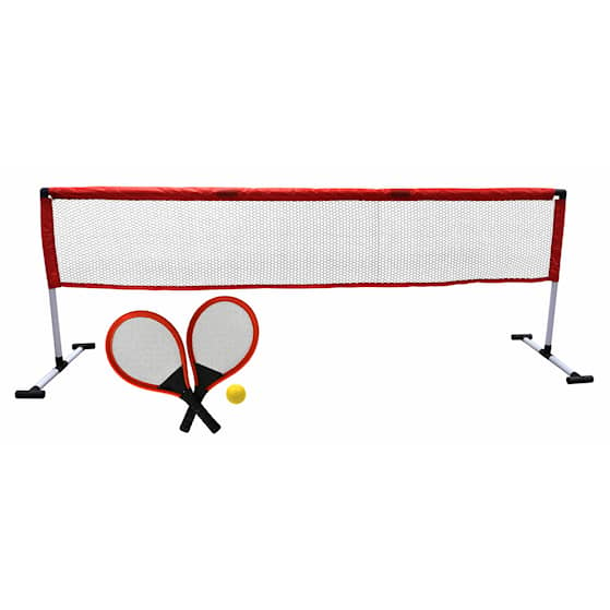 Play>it tennissæt med net, ketsjere, bolde 205 x 72 cm