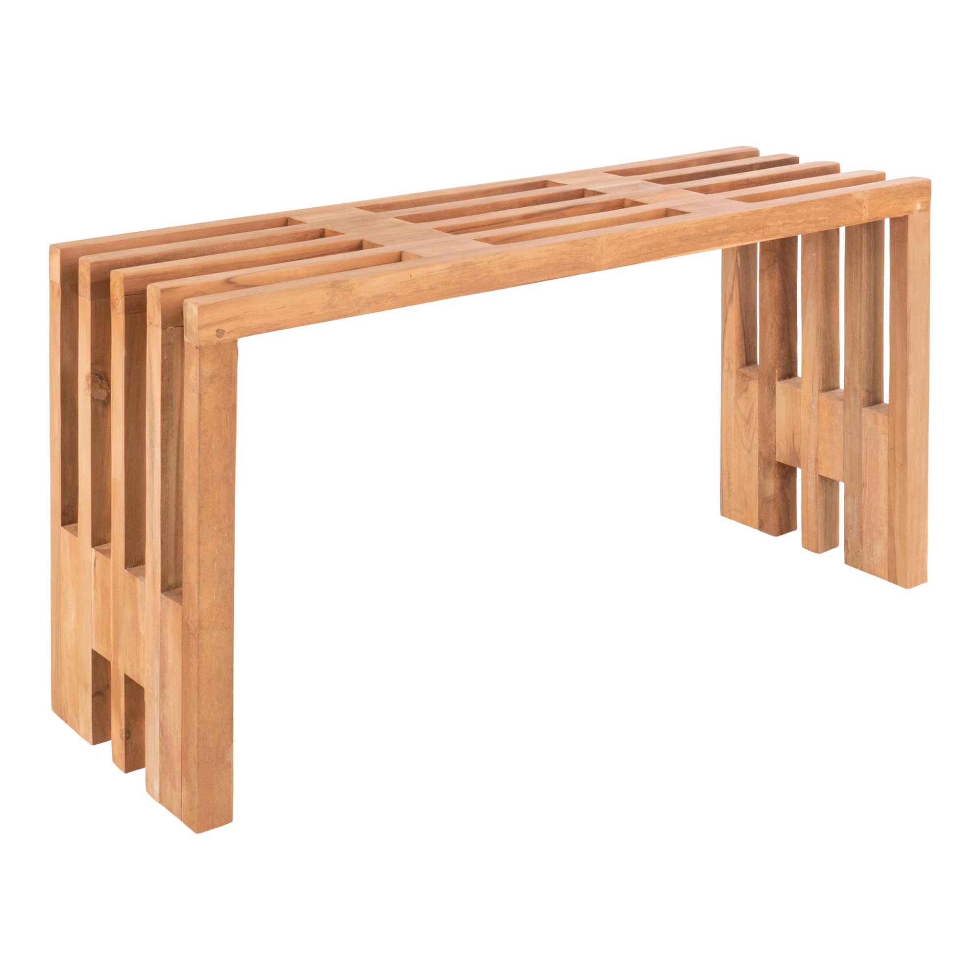 House Nordic Benidorm bænk i teak 90 x 30 cm
