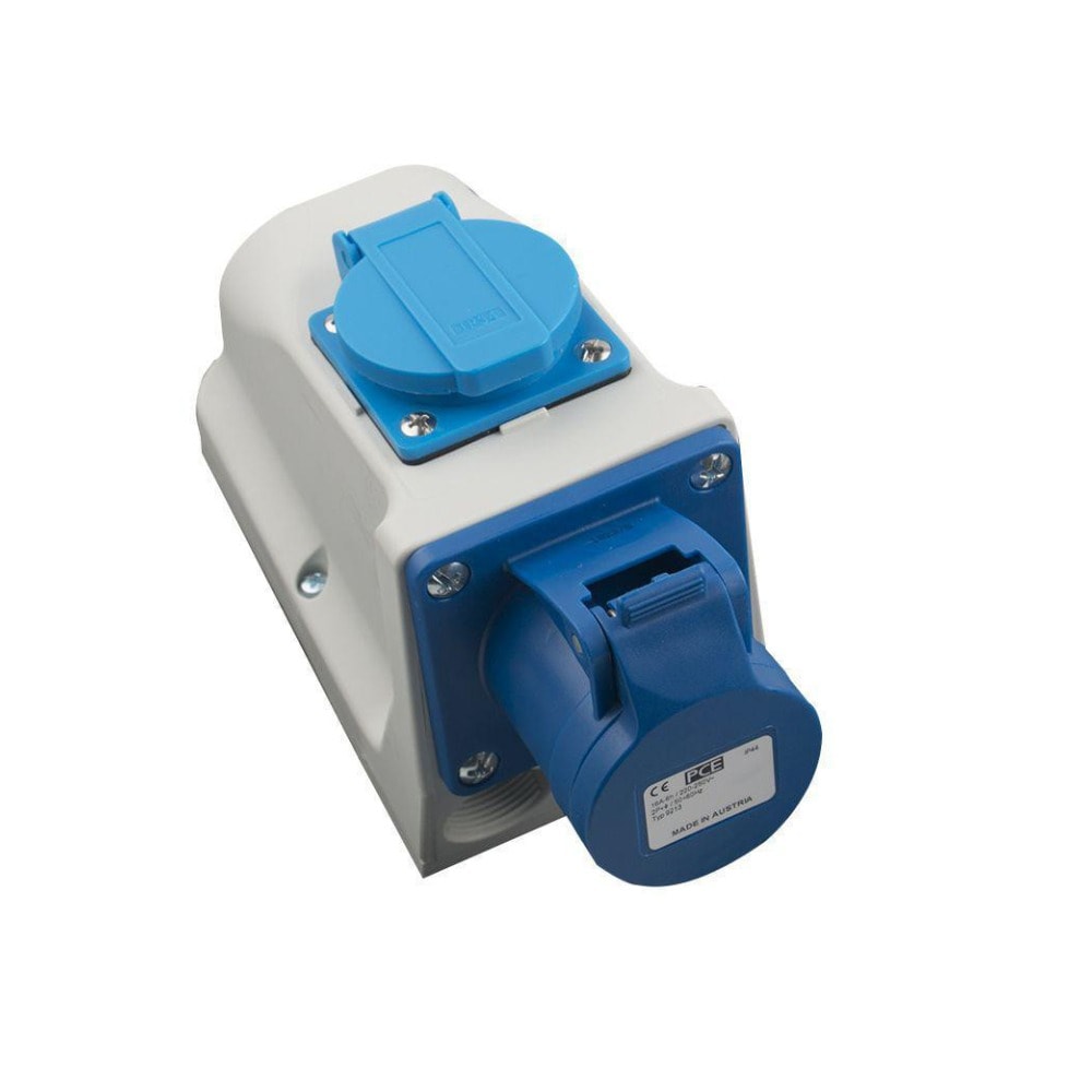 Elworks CEE Combi vægudtag 3P/DK 3P