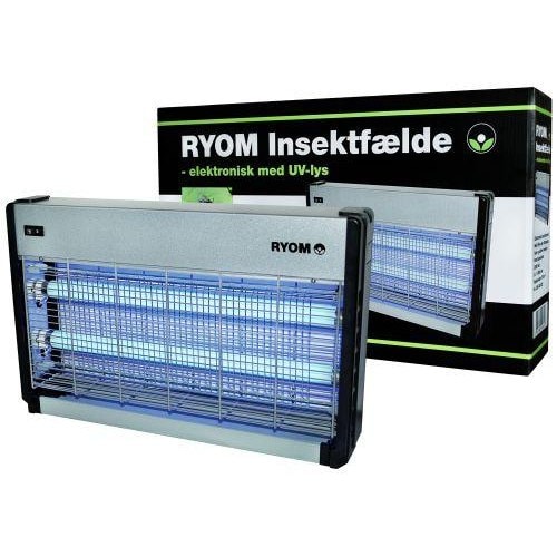 Ryom insektdræber plast/alu 2 x 15W 150 m2