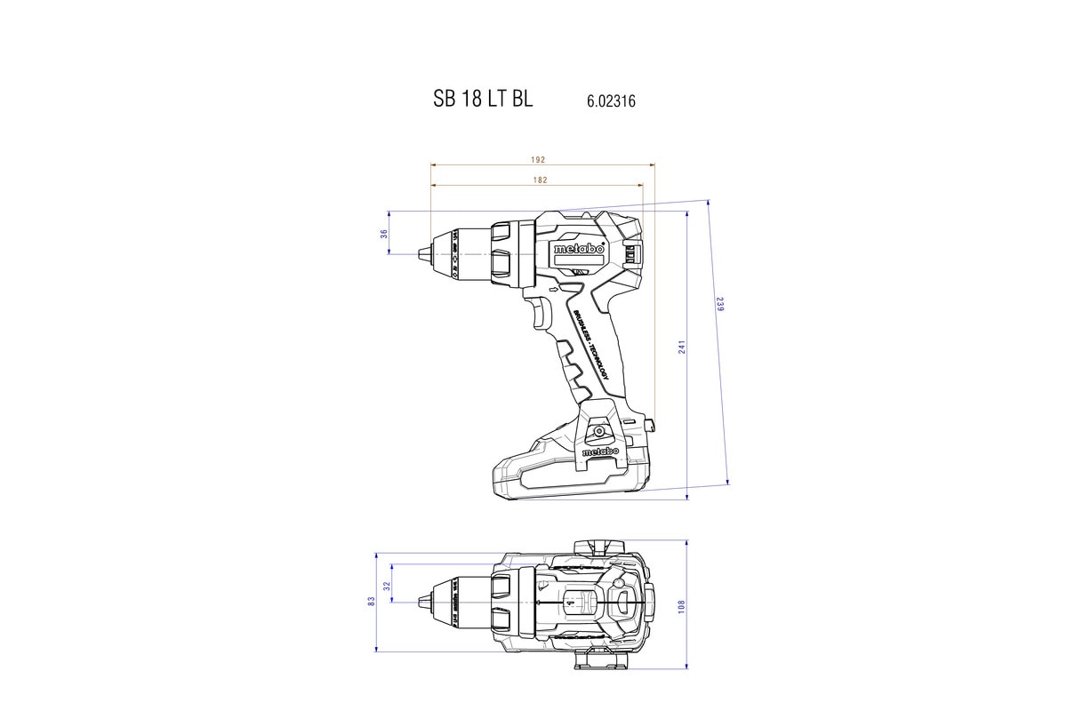 Metabo SB 18 Slagboremaskine 18V Med 2 X 4,0 Ah Batteri, Lader Og ...