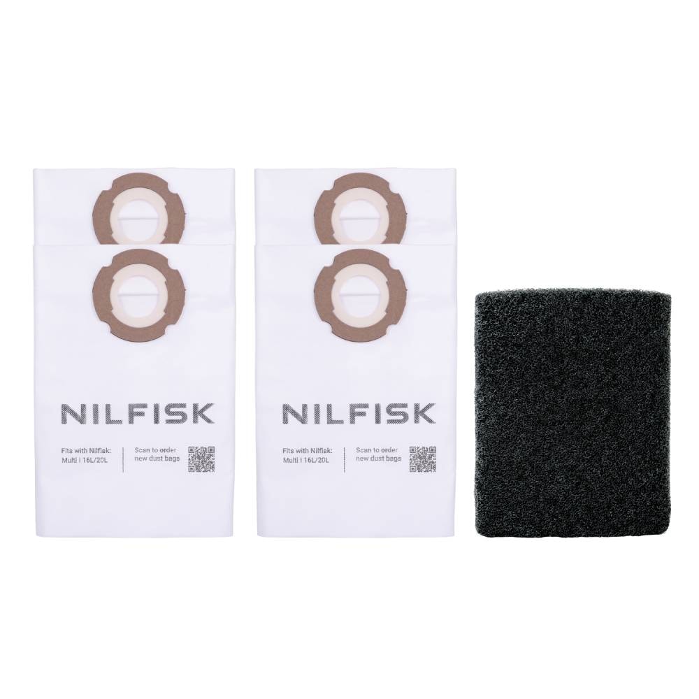 Nilfisk filterpose fleece 8/12 liter inkl. vådfilter