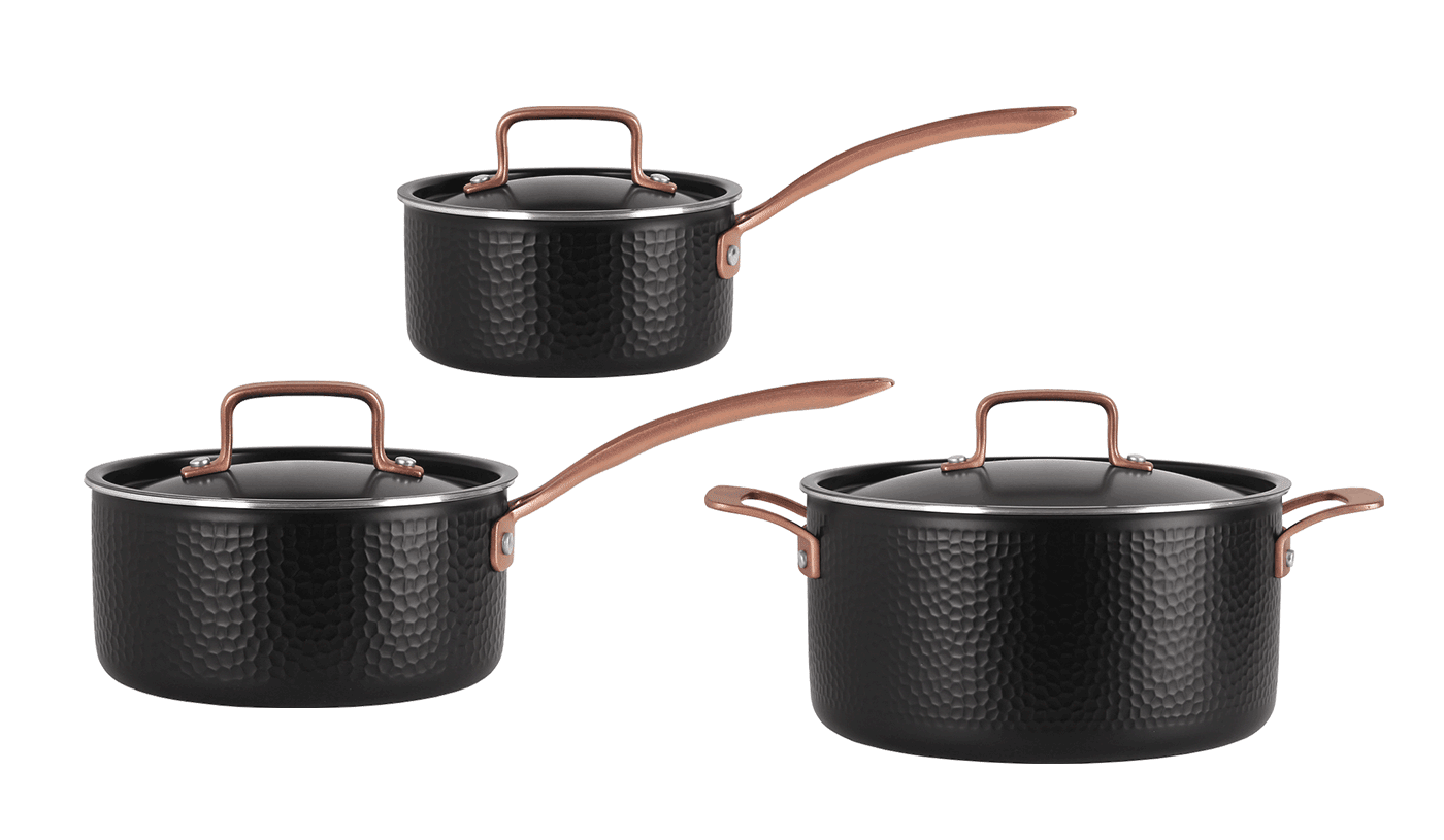 Pepper grydesæt sort 3 dele