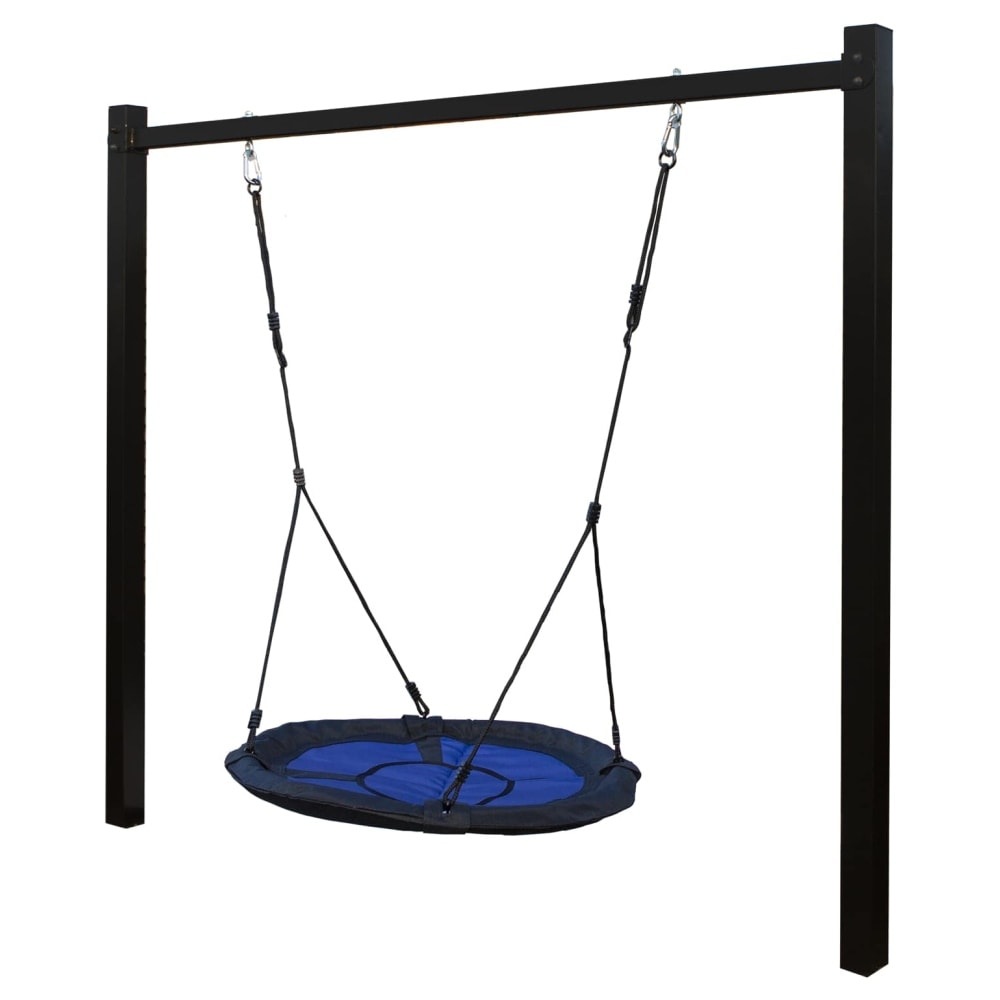 Plus gyngestativ sort pulverlakeret stål med redegynge 247 x 8 x 212 cm
