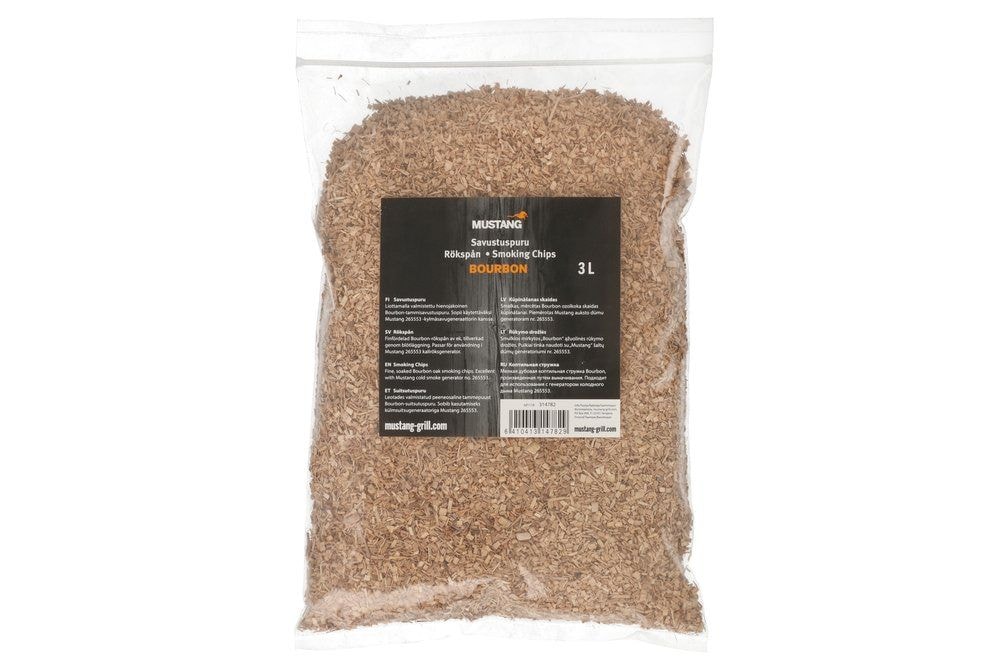 Mustang røgsmuld til koldrøgning Bourbon-eg 3L