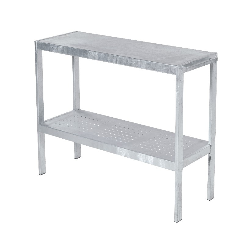 Plus plantebord med hylde varmgalvaniseret 40 x 110 cm - Potter, Havedyrkning
