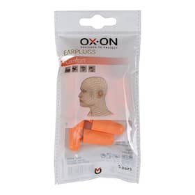 OX-ON Earplugs Comfort ørepropper i PU skum, 5 par