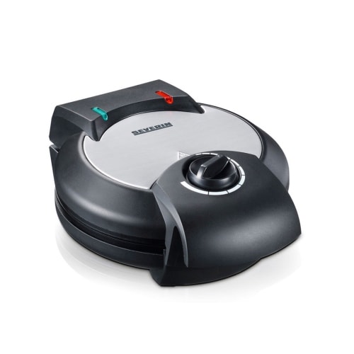 Severin vaffeljern sort/stål med non-stock belægning 1200 watt