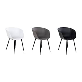 House Nordic Roda spisebordsstol i sort med sorte ben