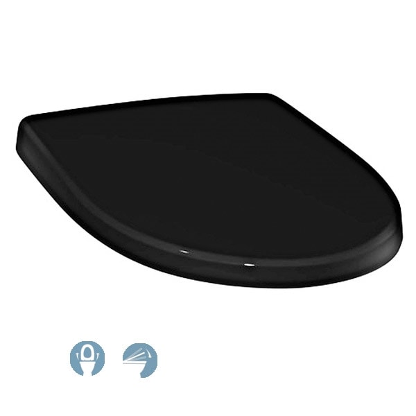 Gustavsberg Nautic hårdt sæde med SC/QR, sort