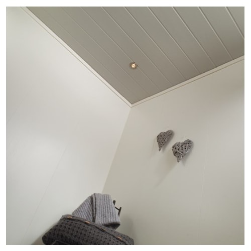 Huntonit Antik vægpanel med mikrofuge hvid 11 x 600 x 2390 mm pk. à 2,86 m2