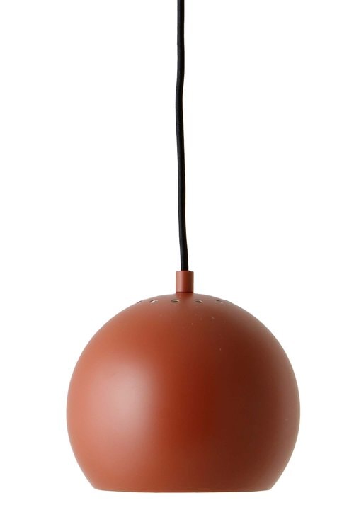 Frandsen Ball pendel matt terracotta red E27 Ø18 cm