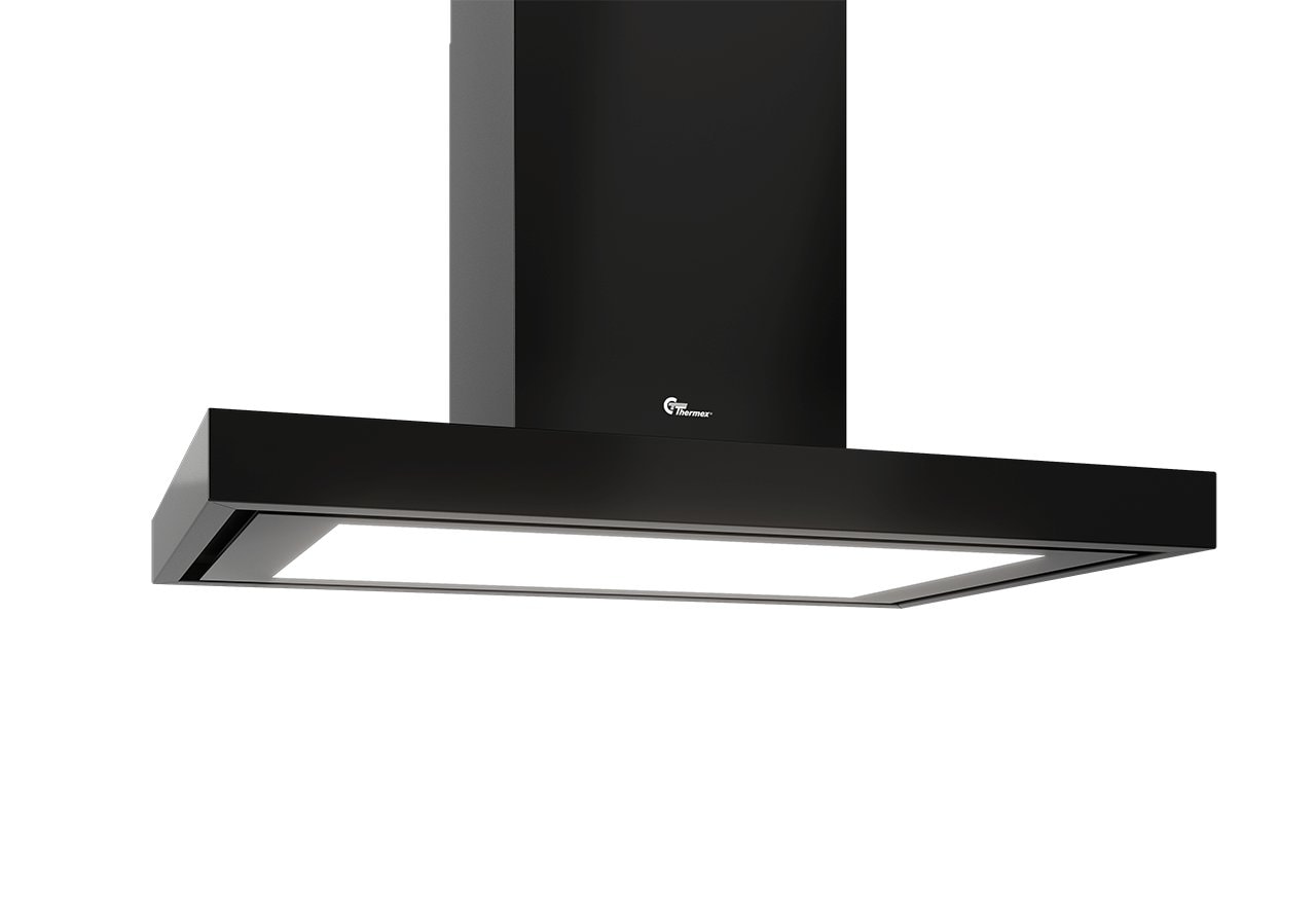 Thermex Harwich Lux frithængende emhætte i sort med motor 90 cm