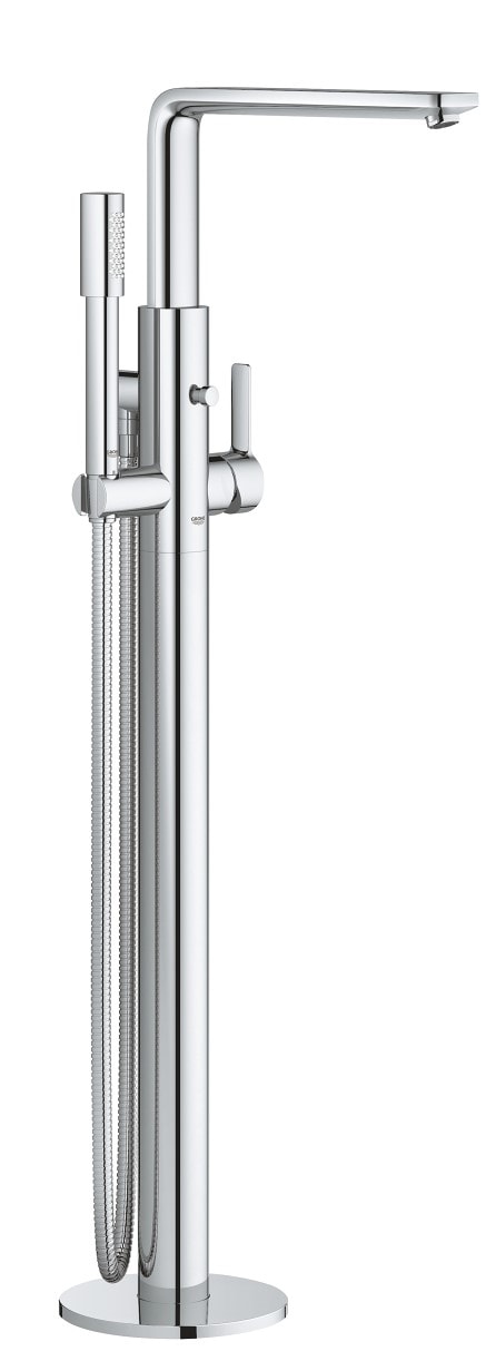 Grohe Lineare gulvmonteret etgrebsbatteri kar/brus supersteel