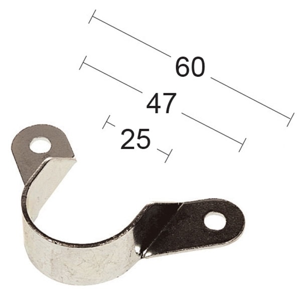 Habo rørholder elforzinket til 25 mm rør - 2 stk