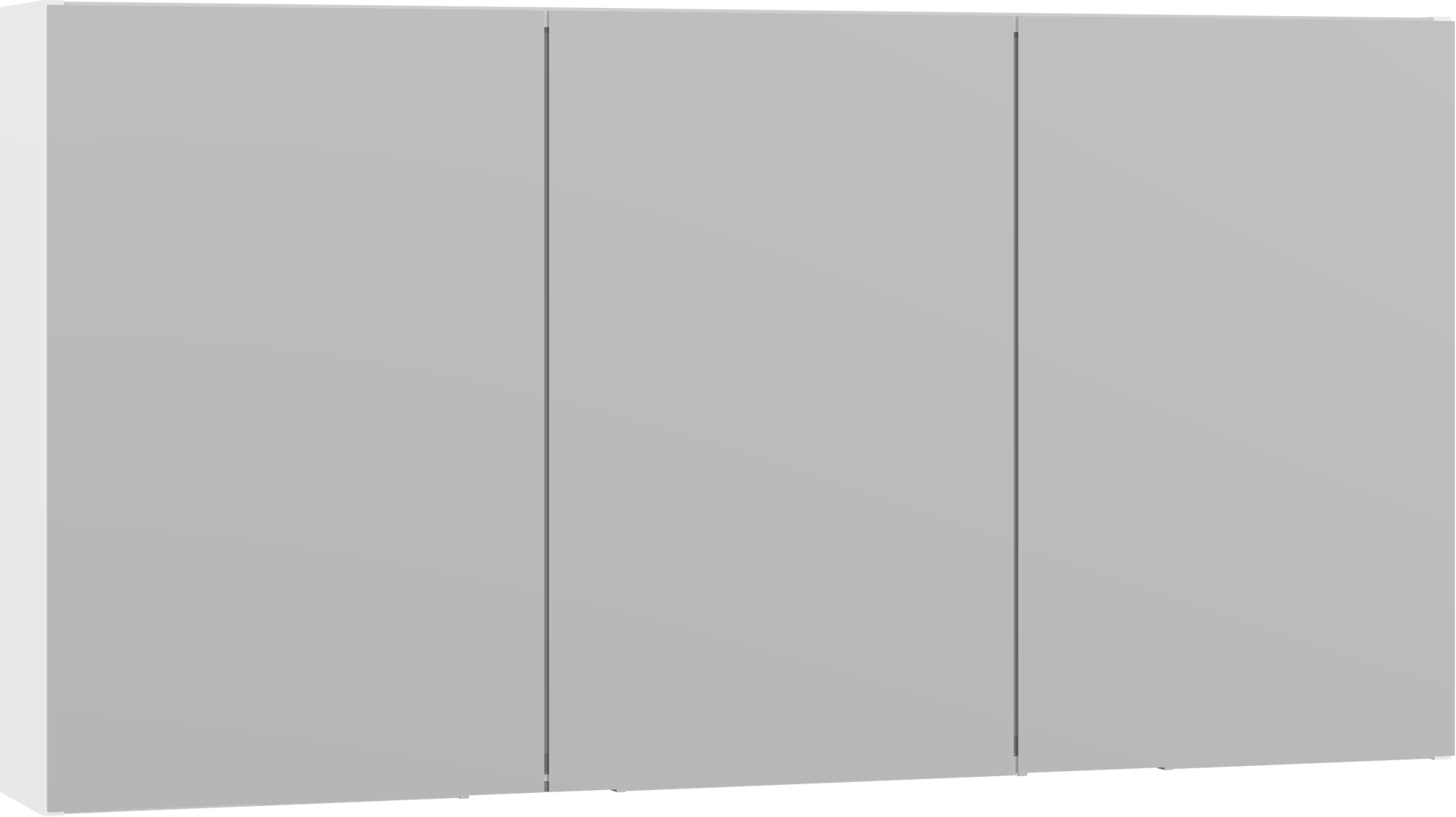 Scanbad Multo Select spejlskab i sort struktur 2 låger 120 cm