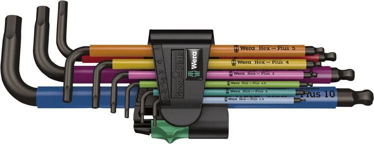 Wera 950/9 Hex-Plus Multicolour 1 vinkelnøglesæt / unbrakonøglesæt