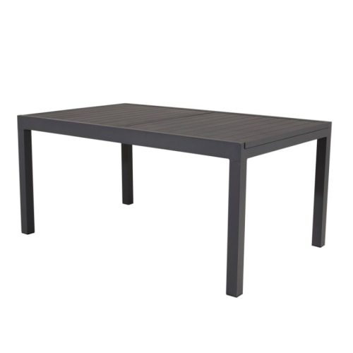 Venture Design Marbella spisebord i sort alu 160/240 x 100 cm