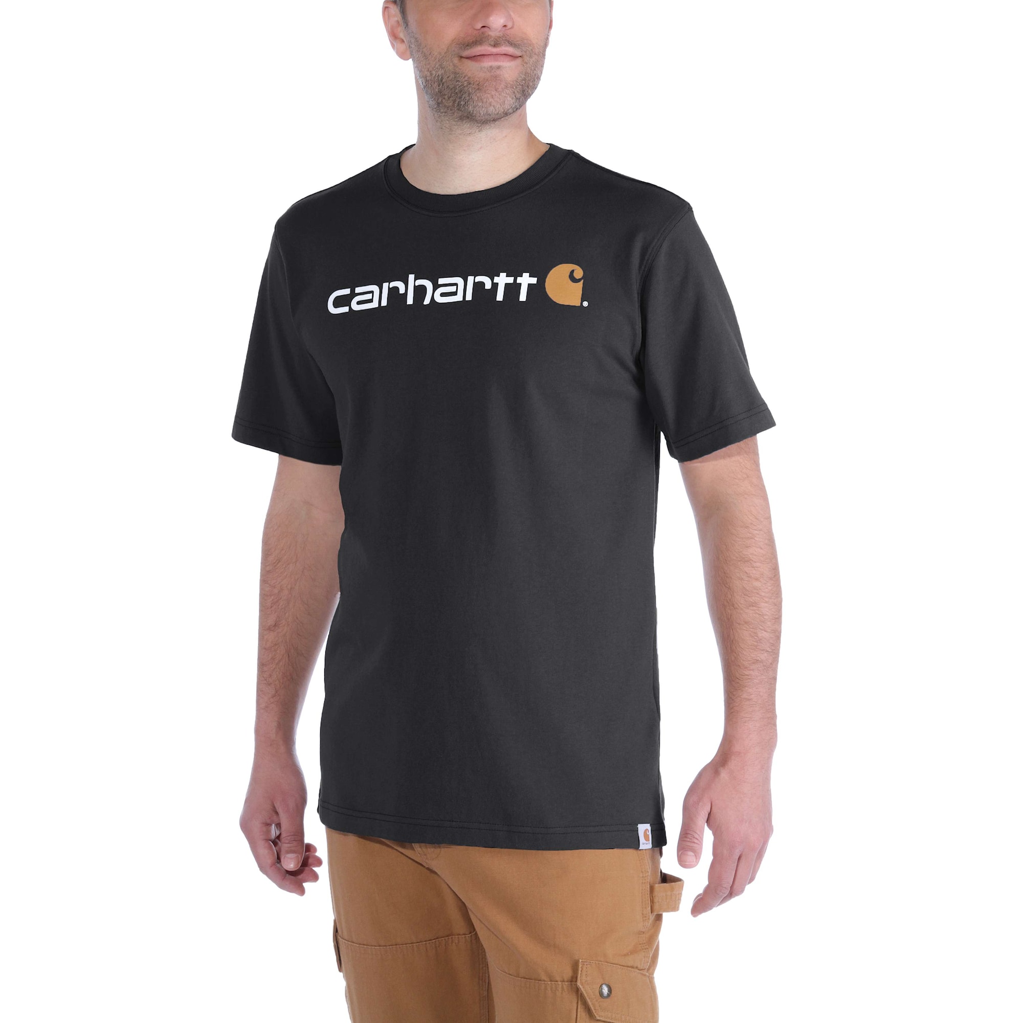 Carhartt Core Logo t-shirt sort str. XXL