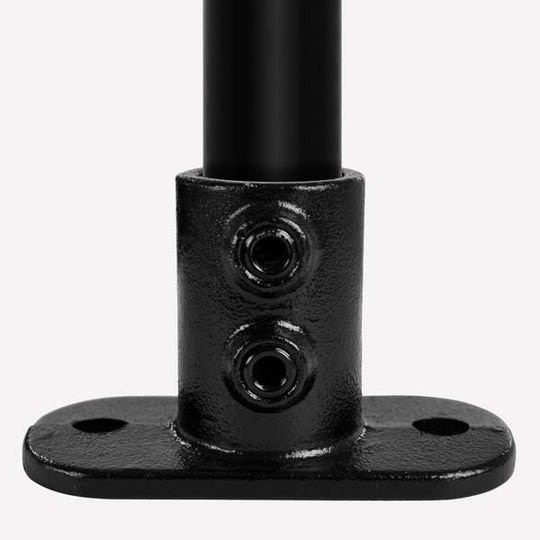 Clarrods Clamps CL132 bund- og rækværksflange sort Ø33,7 mm