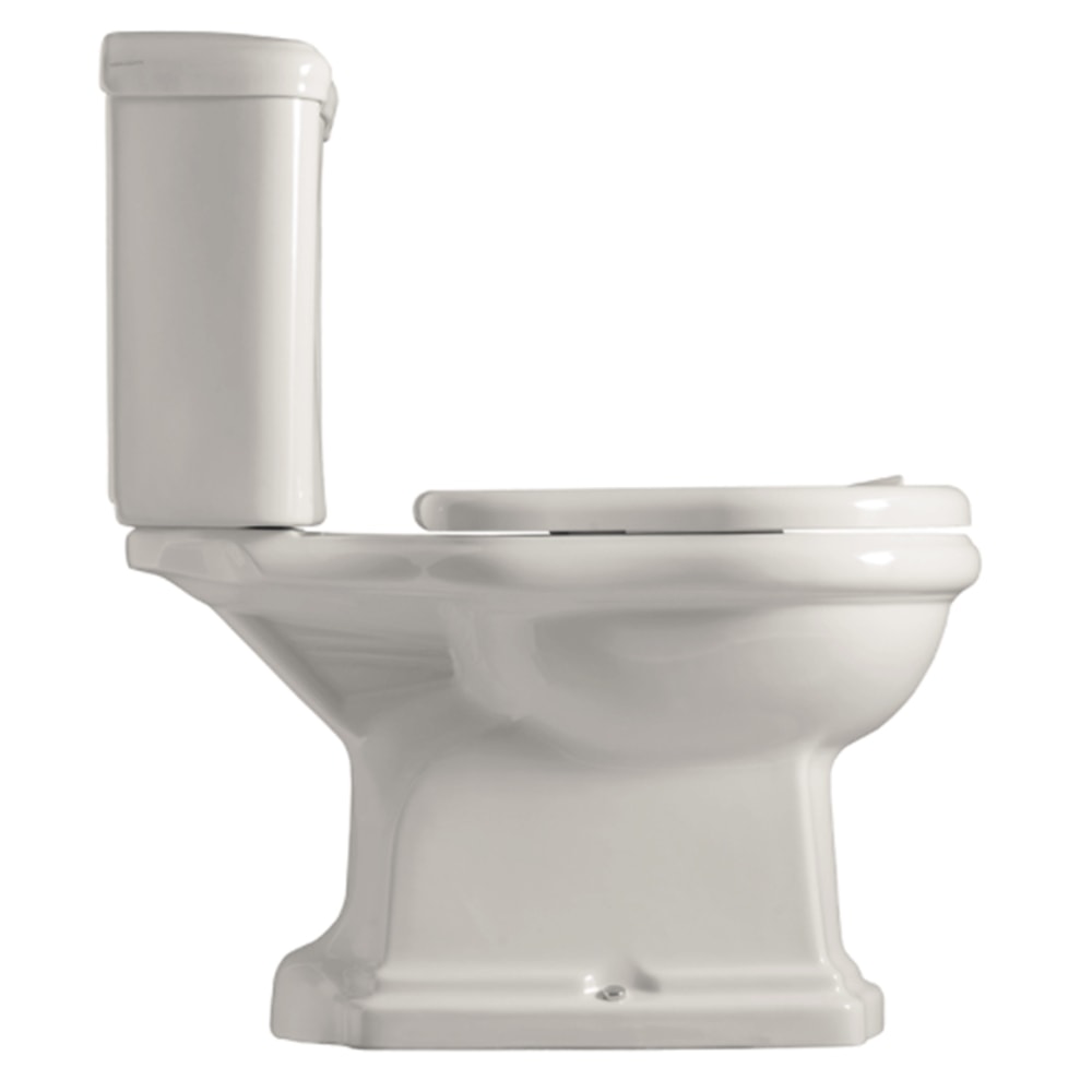 Lavabo Retro Monoblocco gulvstående toilet i hvid porcelæn med S-lås - Gulvstående toilet, Toiletter