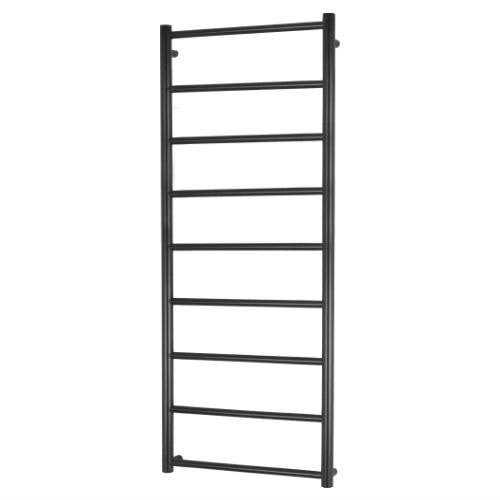 Kriss Polaris håndklædetørrer i matsort 1250 x 500 mm. Centermål 468 mm