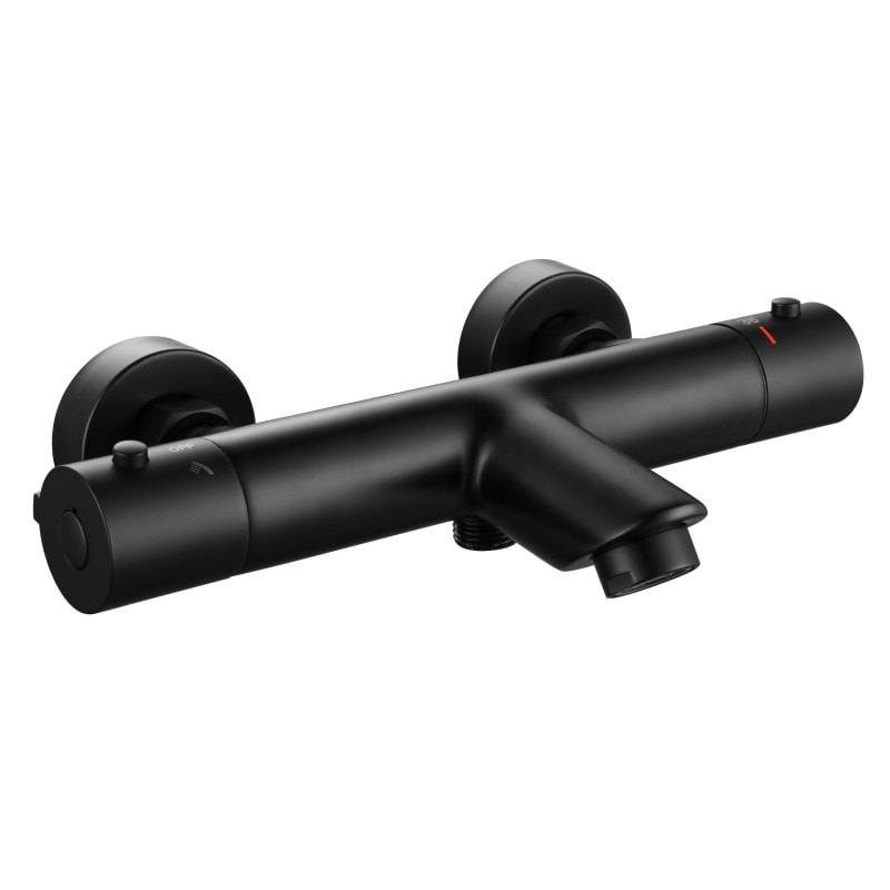 Nortiq Seram badekarsarmatur i mat sort med omskifter