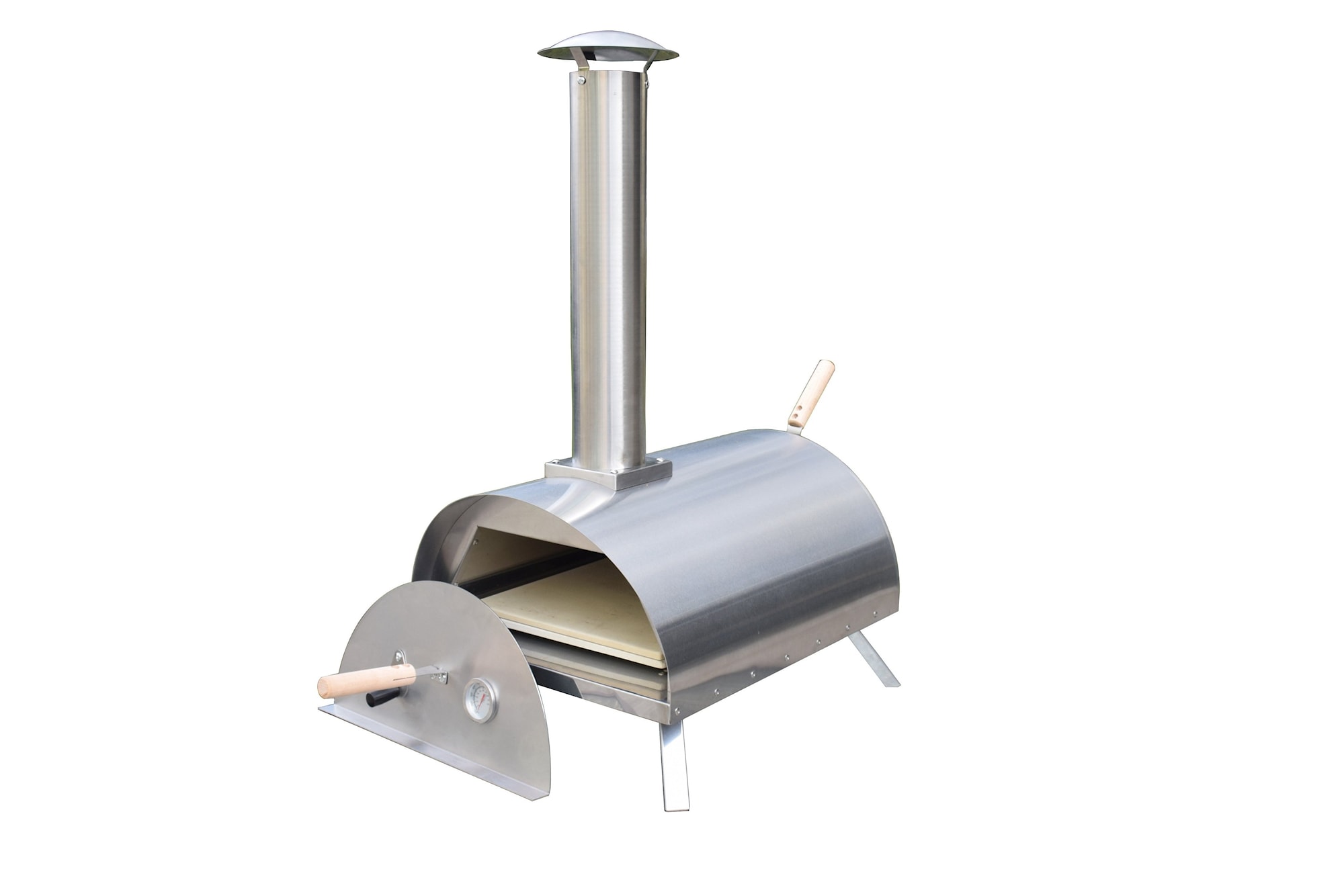 Greenhand pizzaovn børstet rustfrit stål inkl. pizzasten