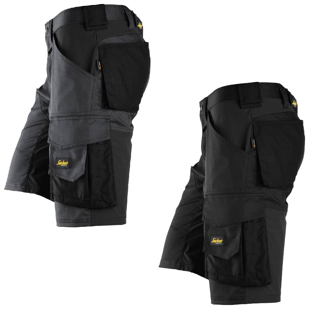 Snickers 6153 AllroundWork stretch shorts koksgrå/sort str. 64