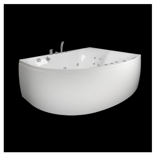 Westerbergs Ocean 170 L Duo badekar med front og armatur i karkant 170 x 125,5 cm