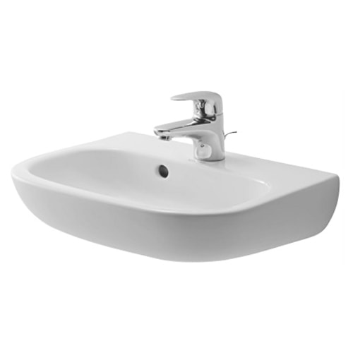 Duravit D-Code vask med hanehul og overløb 45 x 34 cm