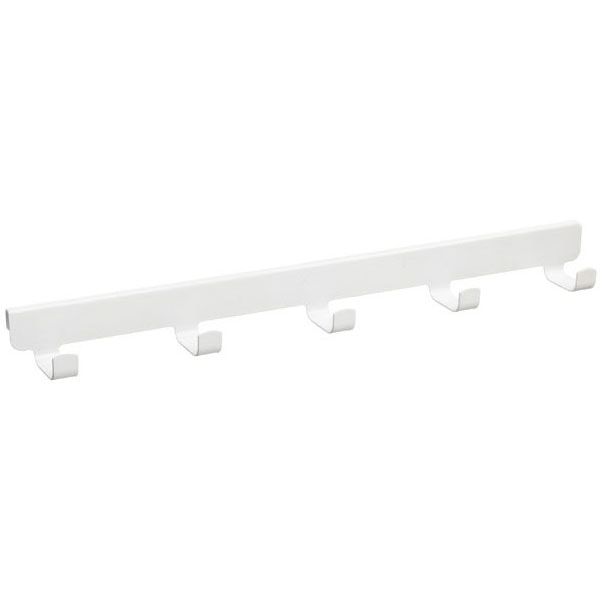 Elfa Classic knagerække 40 i hvid med 5 kroge 417 x 47 mm