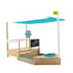 TP Toys Ahoy sandkasse/legebåd i natur/blå 92 x 180 x 118 cm