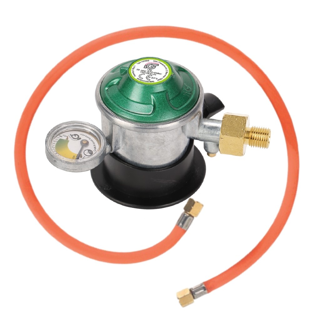 Gasregulator med manometer og gasadapterslange