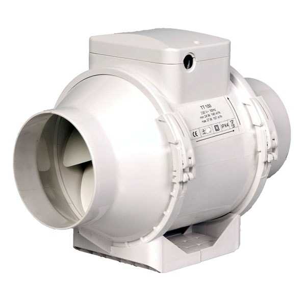 DUKA Kanalventilator EL 100 TT, Ø:100 mm, Hvid plast