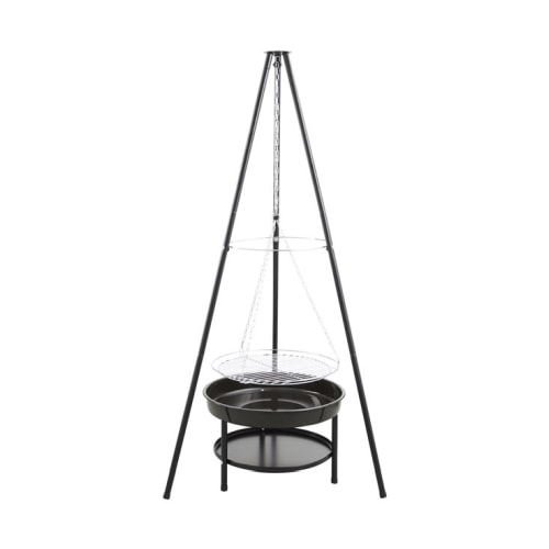 Dangrill tripod bålsted med bålfad og rist