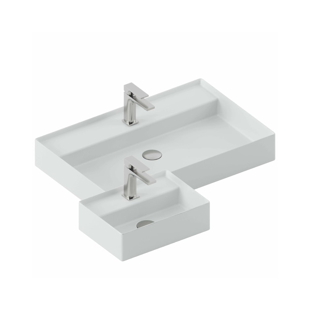 Lavabo Scalino porcelænshåndvask i hvid, til bord / væg