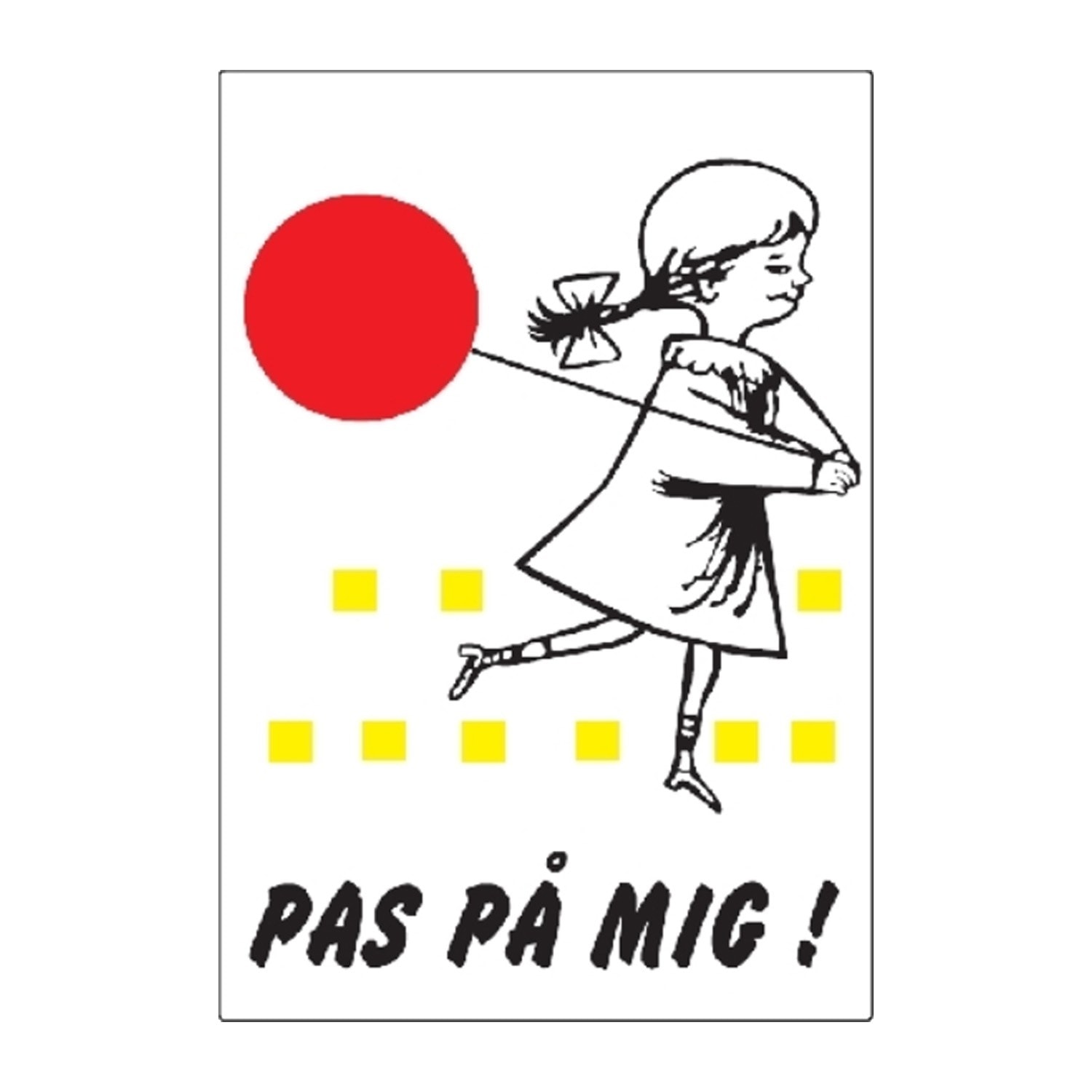 Vejskilt Pas på mig 60 x 40 cm