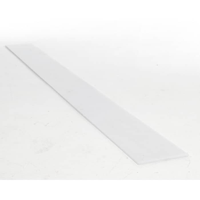 Kirkedal Hegn Glass Board PVC hegnsprofil hvid til K1/K2 profil 150 x 5 x 1800 mm