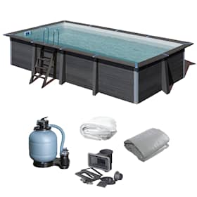Swim & Fun pool rektangulær komposit 606x326x124 cm 18.000 liter