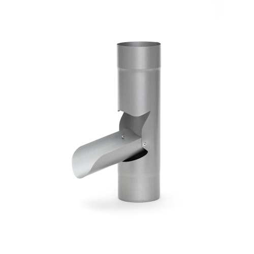 Lindab Rainline FUTK mellemstykke i sort med faldbart udløb 87 mm