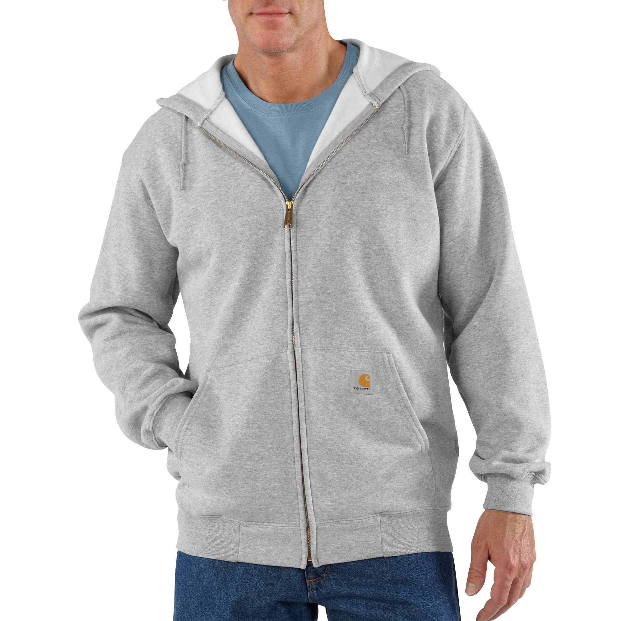 Carhartt Zip Up Hoodie Men's Heather Grey XXL