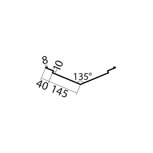 Scan skotrende 6" inkl. blindfals 9a sort halvhård 1 meter