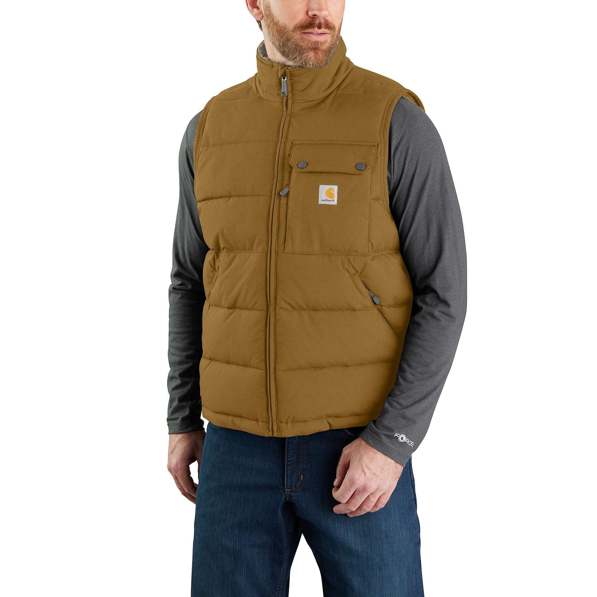 Carhartt Midweight Lined Vest Men's Oak Brown XXL