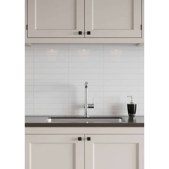 Fibo kitchenboard HG White Tile 11x580x620 mm. 2 plader pr. pakke