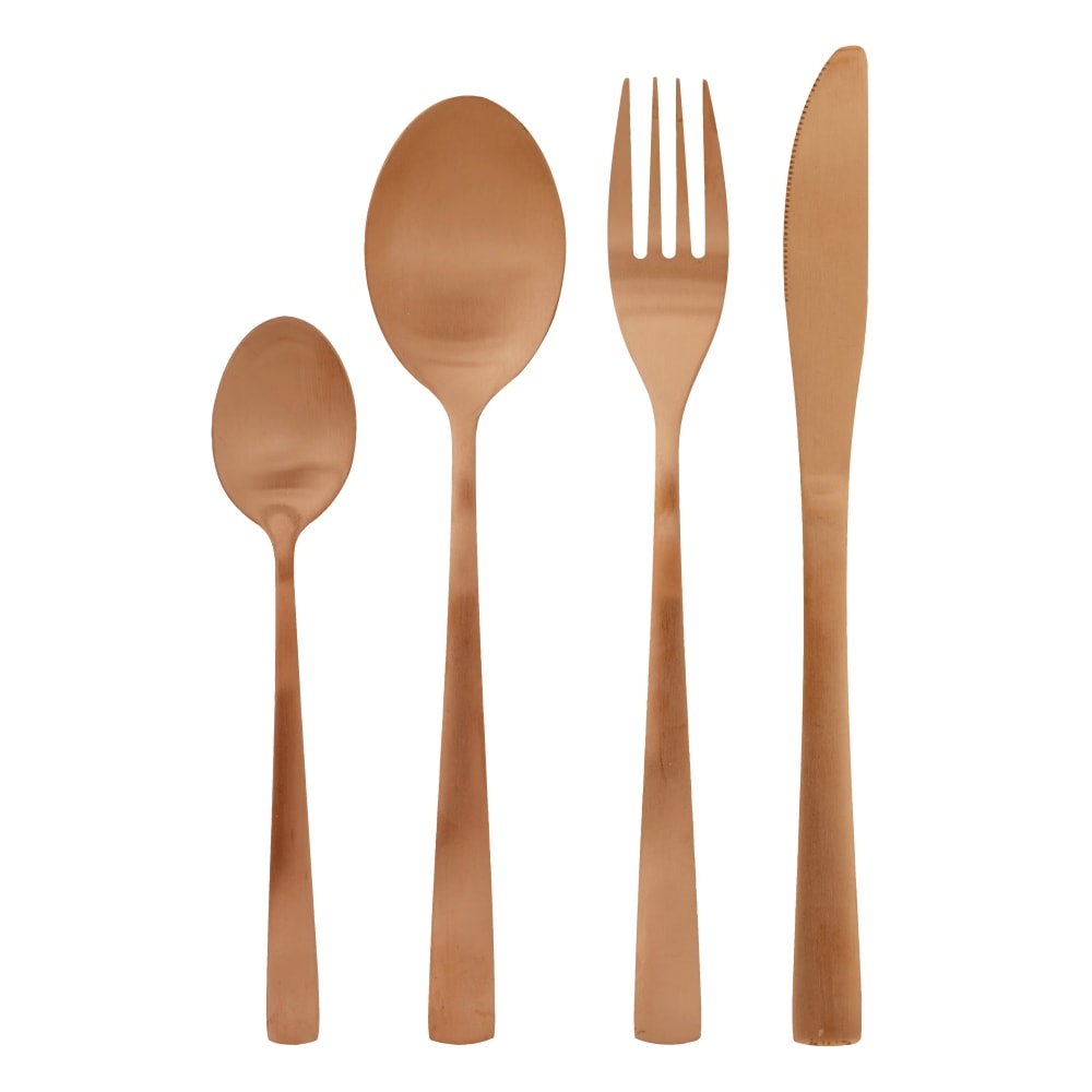 Day bestiksæt mat kobber 16 dele