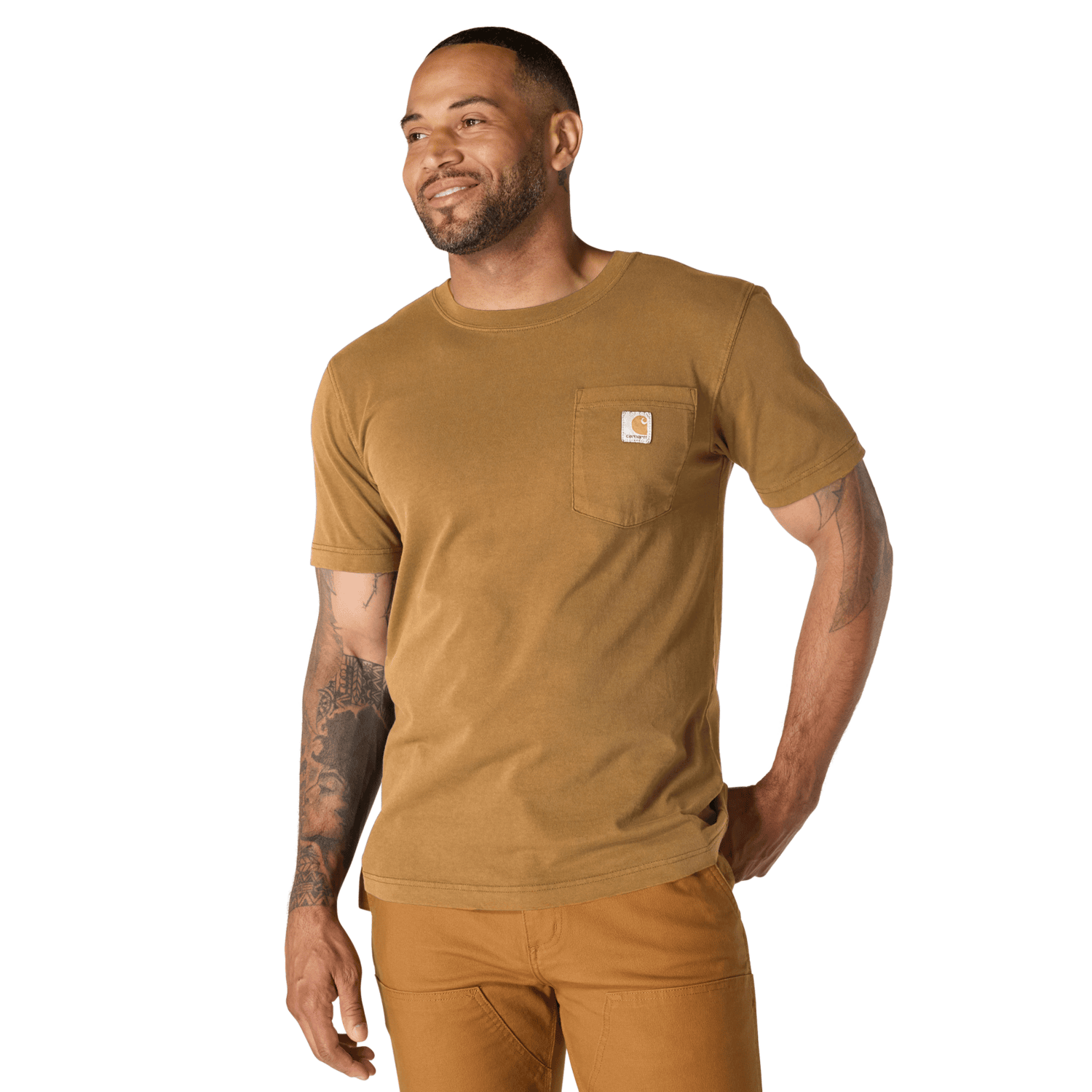 Carhartt Irvine Relaxed Garment Dyed T-Shirt Men Carhartt Brown 2XL