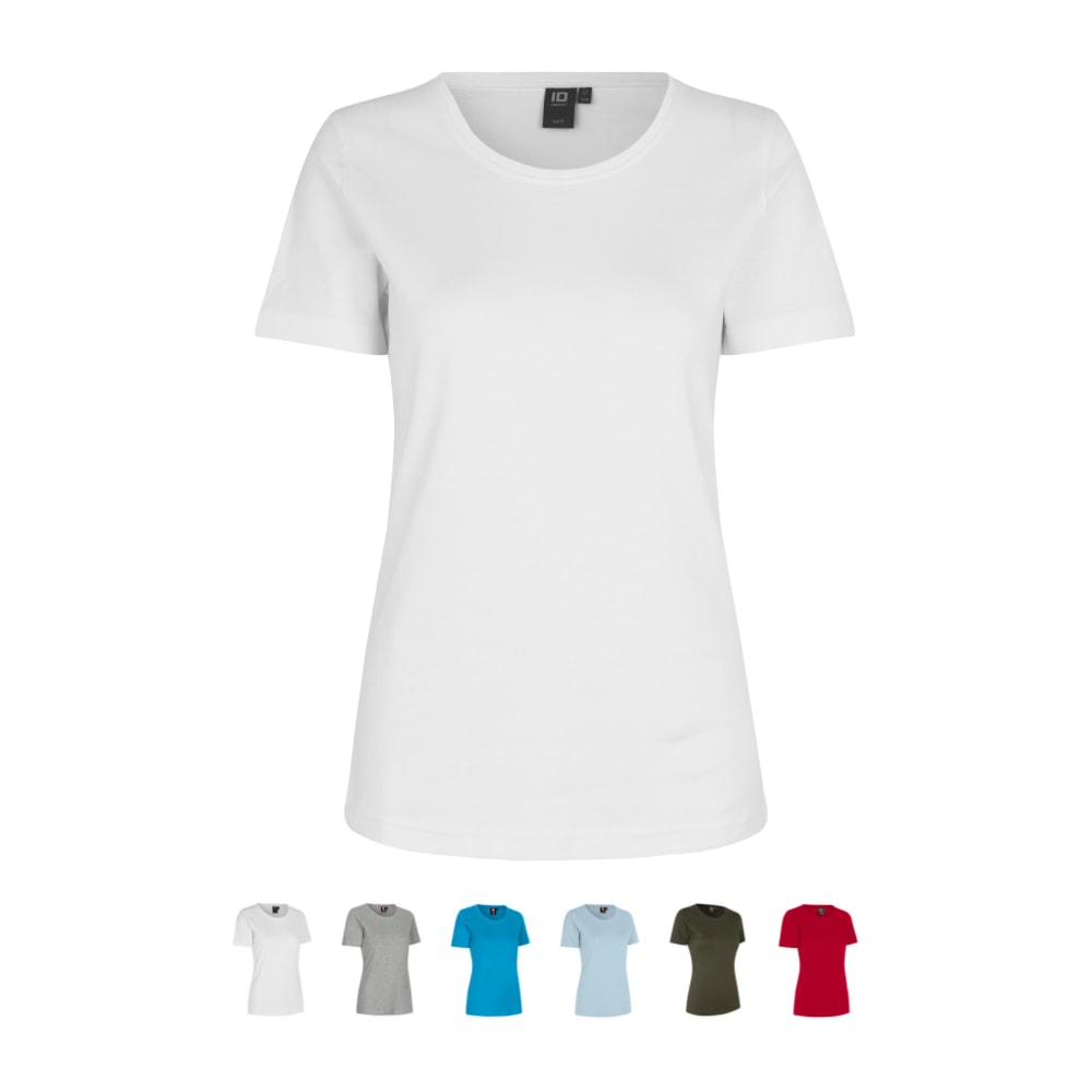 ID Interlock t-shirt dame sort str. 3XL