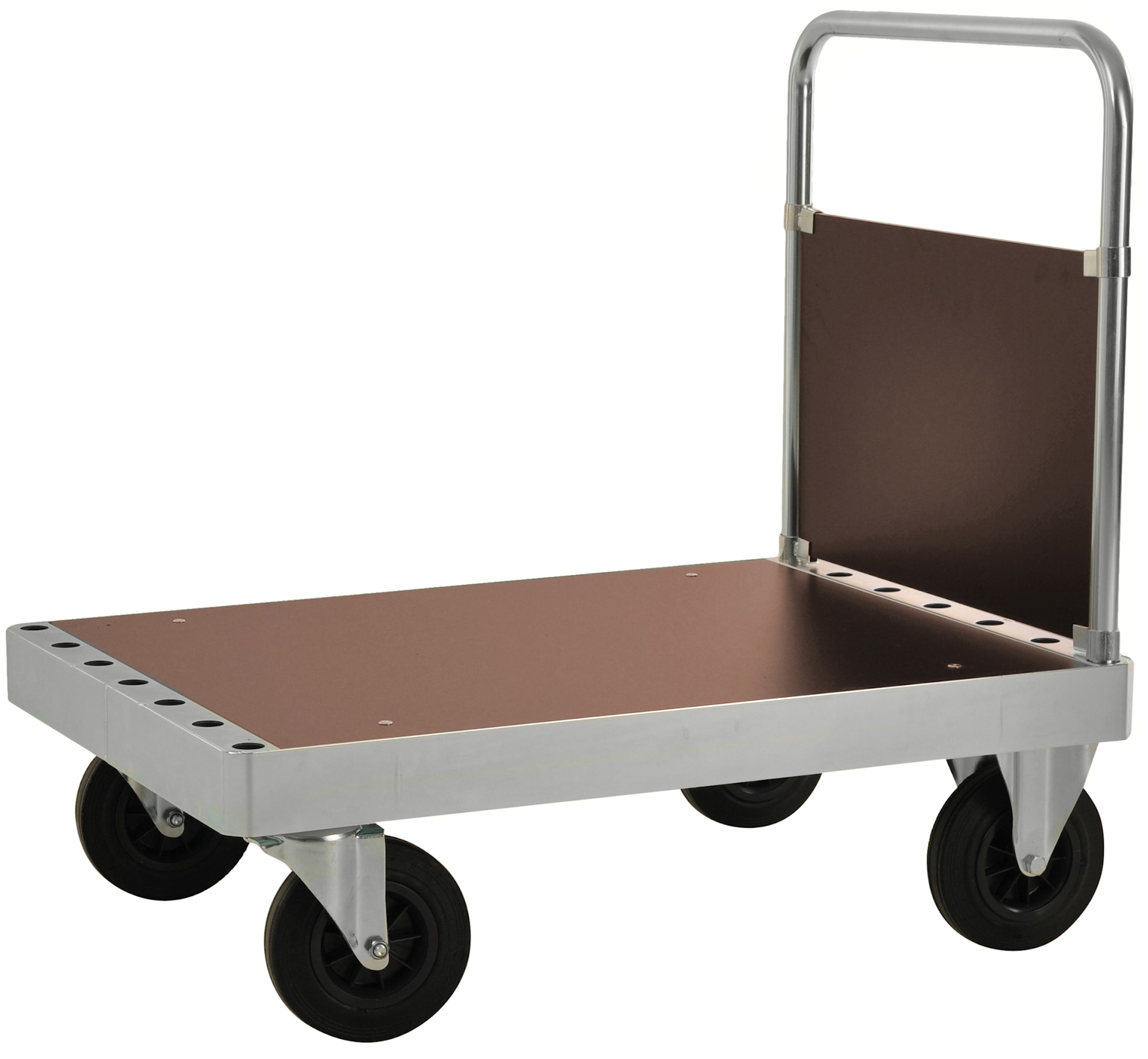 Kongamek 114 x 80 elektrogalvaniseret/MDF, sort platformsvogn KM132-3B