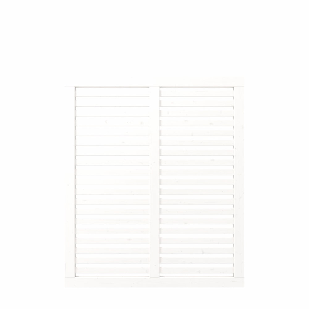 Plus Harmoni hegn grundmalet hvid RAL 9010 180 x 180 cm